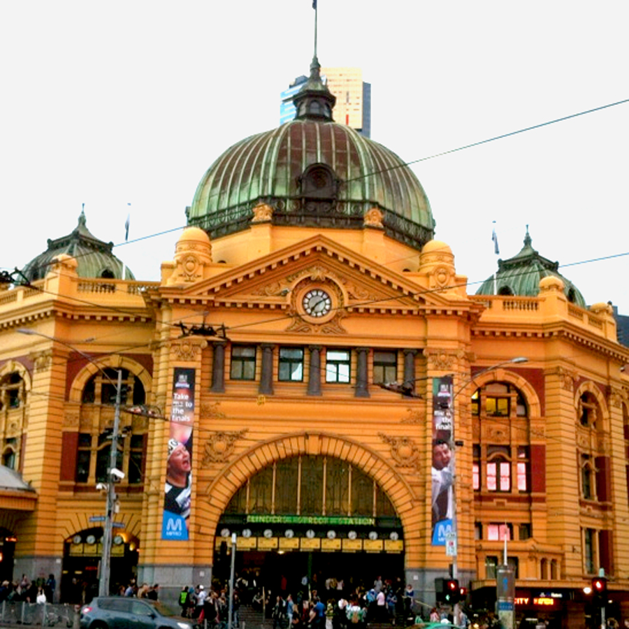 Being civilised and enjoying architecture and shit. This is Flinders Street station.